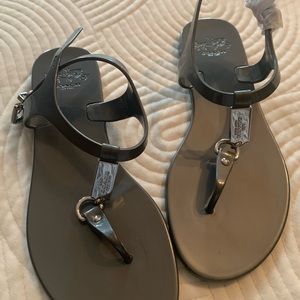 COACH thong sandals.  Gray/pewter.  Never worn. New condition.  No tags.